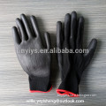 Wholesale black pu coated nylon work glove from Linyi factory